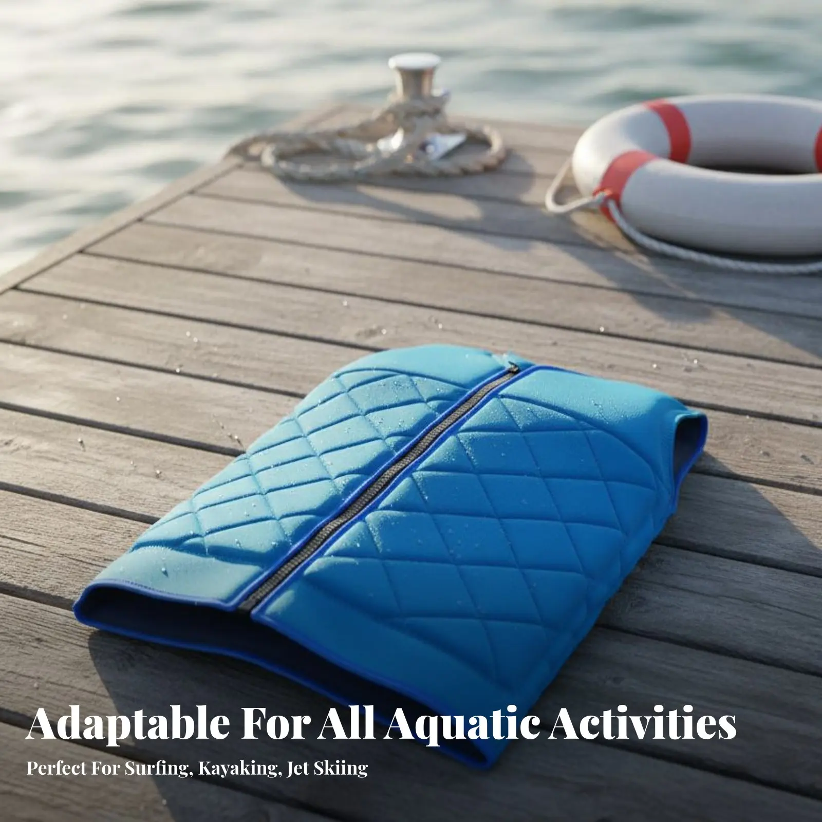 

Жилет для водных видов спорта, легкий защитный жилет для водных видов спорта, безрукавный жилет для обеспечения плавучести, эргономичная посадка, застежка Ed