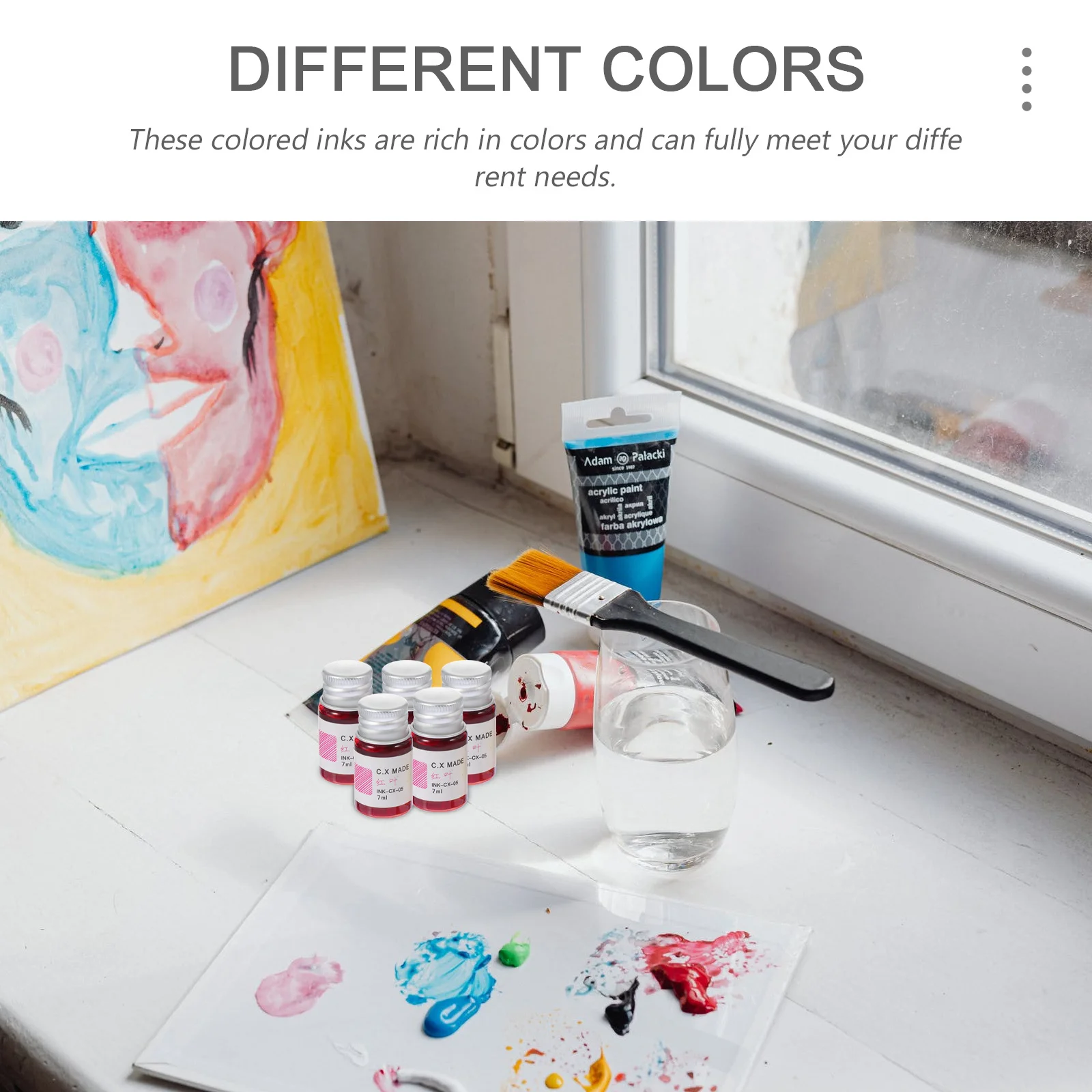 

5 шт., набор чернил для рисования и каллиграфии, канцелярские принадлежности, принадлежности для стеклянных ручек