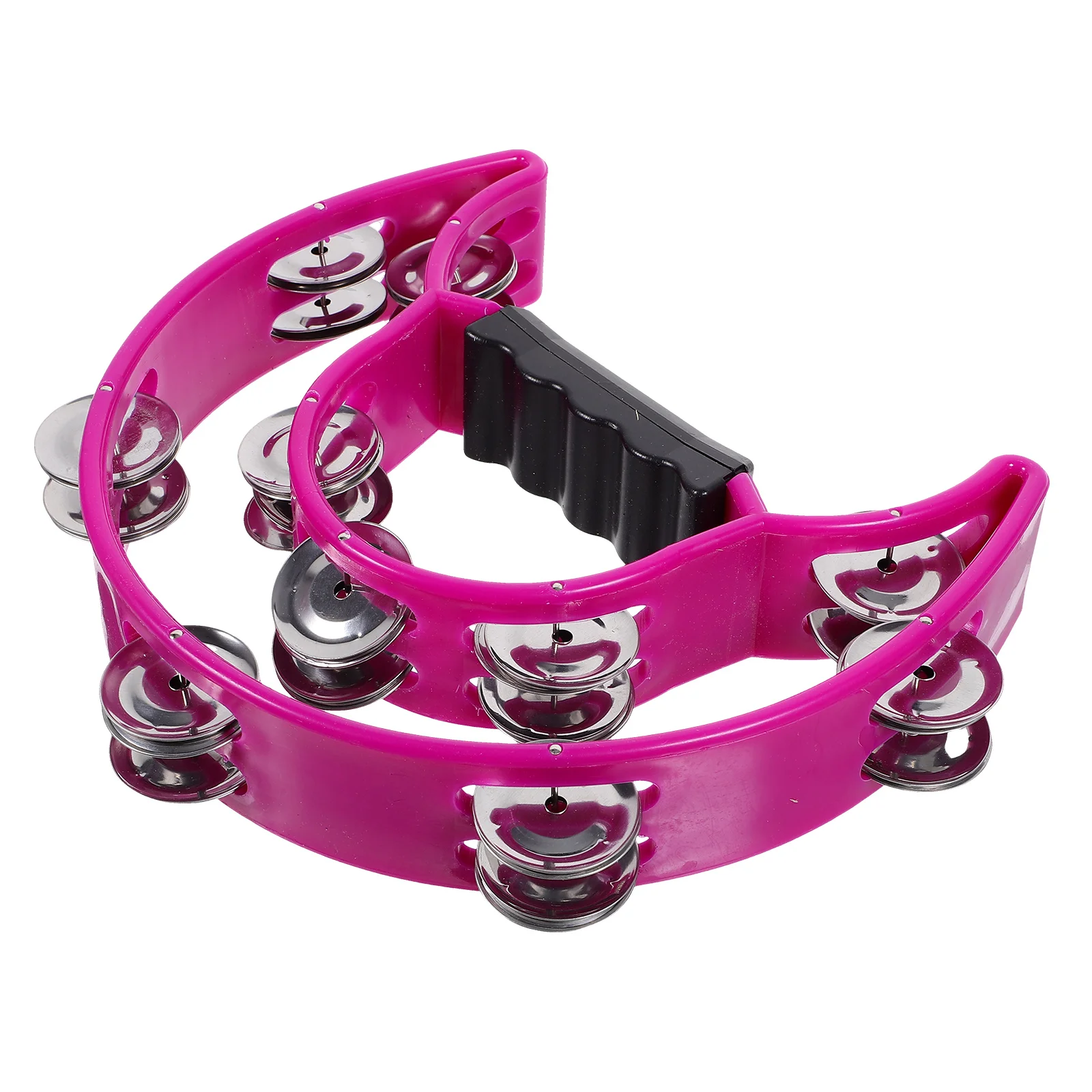 Hand Crank Resin Tambourine Purple Teens Tambourine Toys Musical Instrument Party Noise Maker Handheld Shaker Toys