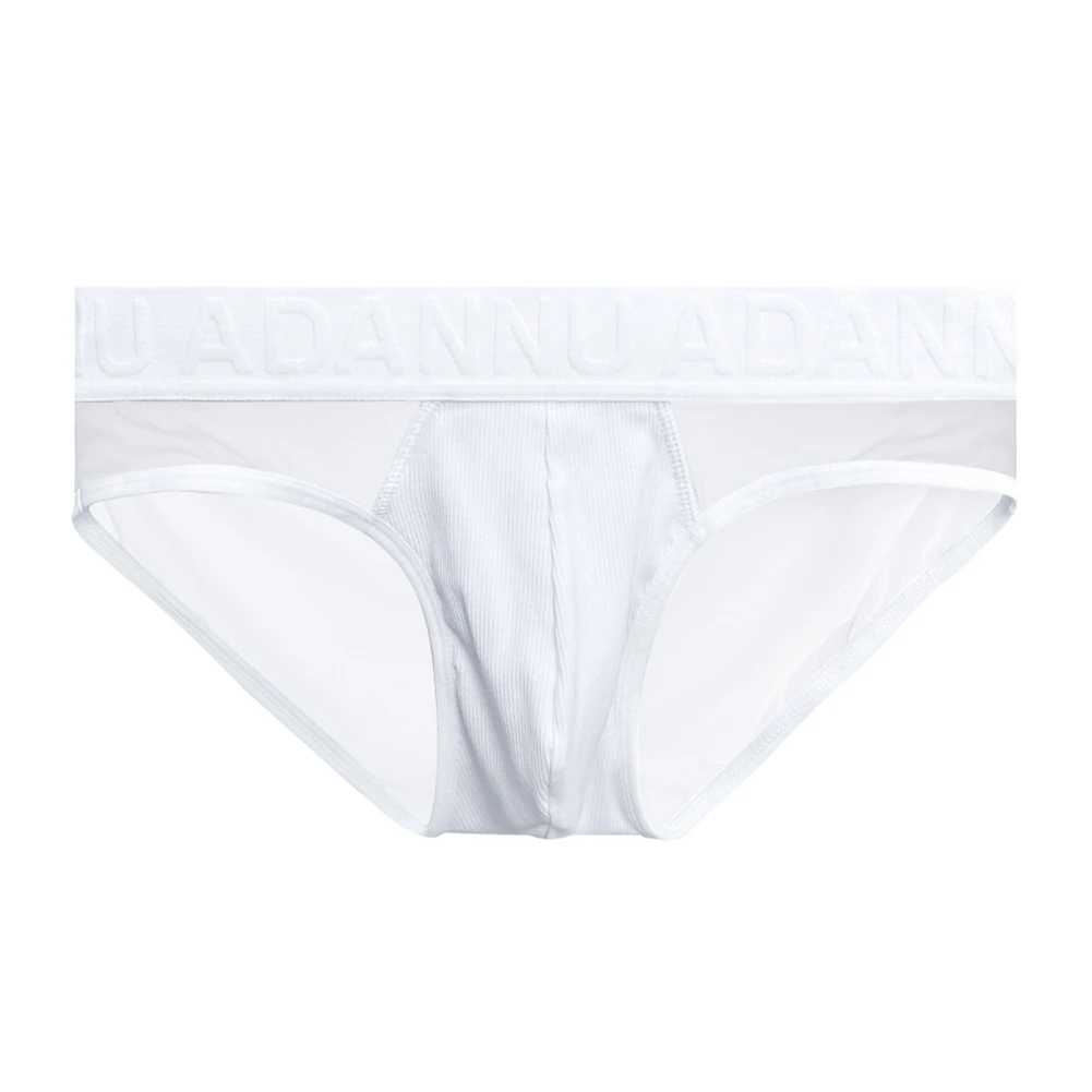 Comfortable Breathable Mesh Briefs Panties For Men Bulge Pouch Underwear Breathable Underwear Black Nylon Orange Splicing