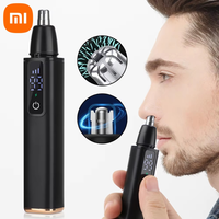 Xiaomi Portable Electric Nose Hair Trimmer Led Display Home Nose Hair Remover Usb Charging Safety Face Hair Cleaning Care Kit