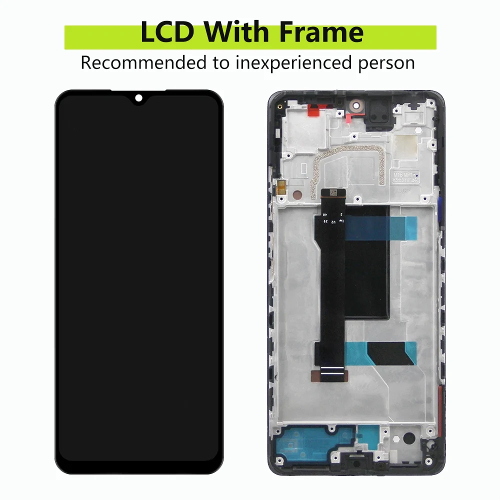 Pelindung layar AMOLED, layar tampilan LCD untuk Xiaomi Redmi Note12 Pro 22101316C dengan layar sentuh Digitizer Note12 pro 5G