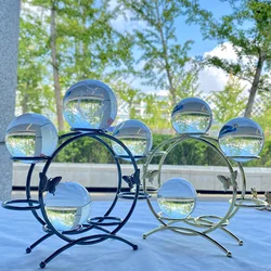 1Pc 7 Ball Metal Base Natuurlijke Kristallen Bol Stand Ei Houder Display Home Office Decoratie Geschenken