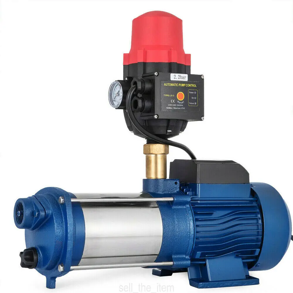 Garden Centrifugal Pump 2200W with Pressure Switch Irrigation Booster Pump Pressure Gauge 2850Rpm