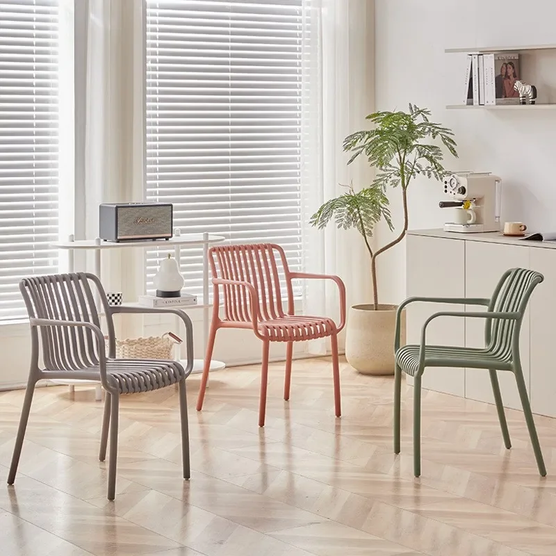 

Balcony Plastic Backrest Leisure Luxury Chair Home Restaurant Dining Room Chair Sillas Para Comedor Beach Chairs For Kitchen