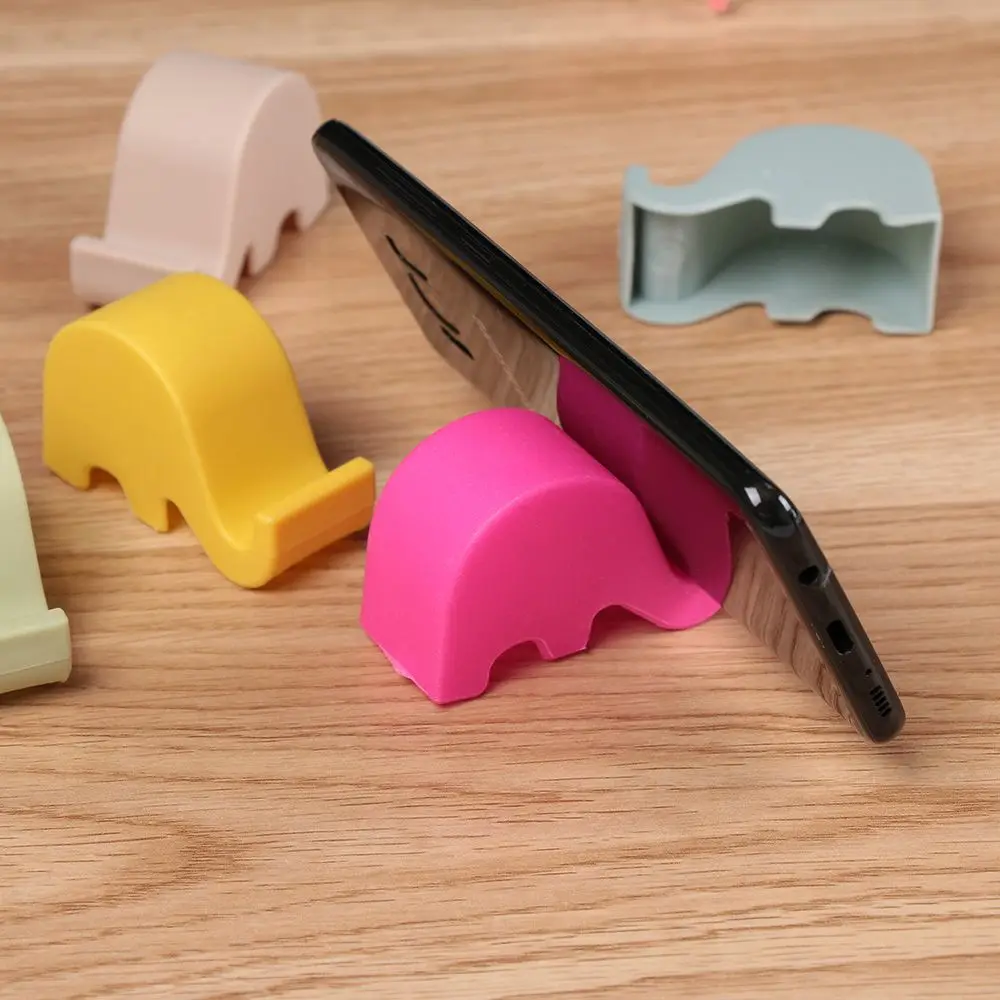 Cartoon Mini Elefant Telefon halter tragbare Kunststoff Desktop-Halterung Multifunktions-Tablet PC-Ständer Handy-Zubehör