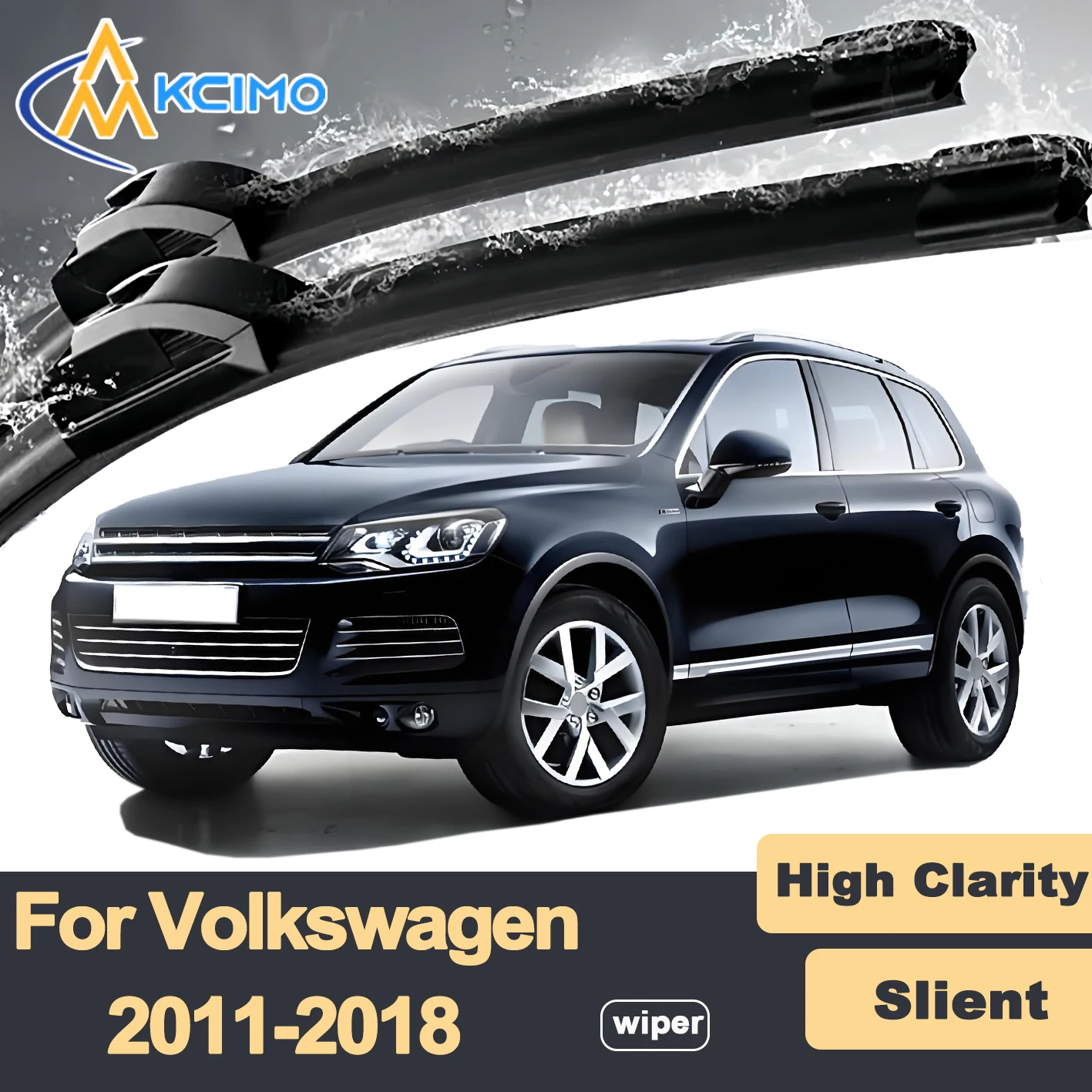 

Premium Rubber Durable Silent Windshield Wiper Blades 2pcs for Volkswagen Touareg 7P 2011-2018 Front Wiper Blades Set