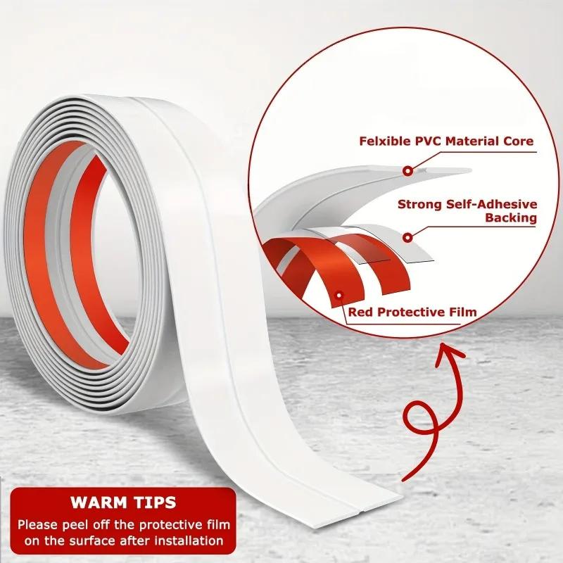 1PC 1M/39.37IN PVC Self Adhesive Decorative Trim Flexible Molding Strip 3D Embossed Vintage Carved Wall Border for Home Decor