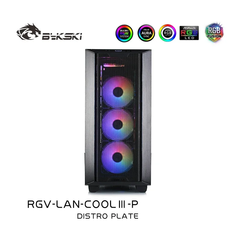 Bykski RGB Water Cooling Distro Plate Reservoir Kit for Lian Li Lancool II Chassis CPU GPU Solution Building RGV-LAN-COOL Ⅲ - P