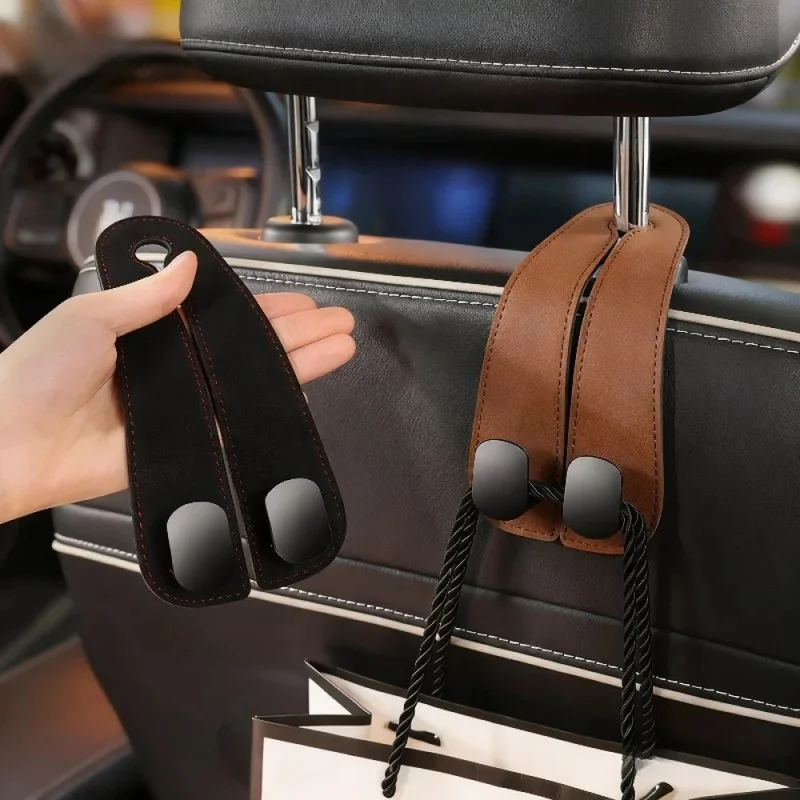 Car Headrest Hooks Auto Accessories Hanger for Bags Back Seat Storage Organizer Holder Clips Fastener