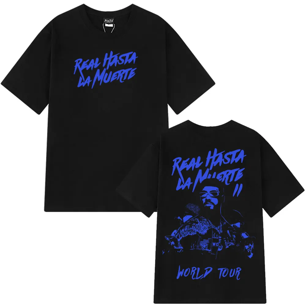 

Rapper Anuel AA Real Hasta La Muerte Tour Graphic T Shirt Men Women Fashion T-shirt Loose Cotton Hip Hop Short Sleeves T Shirts