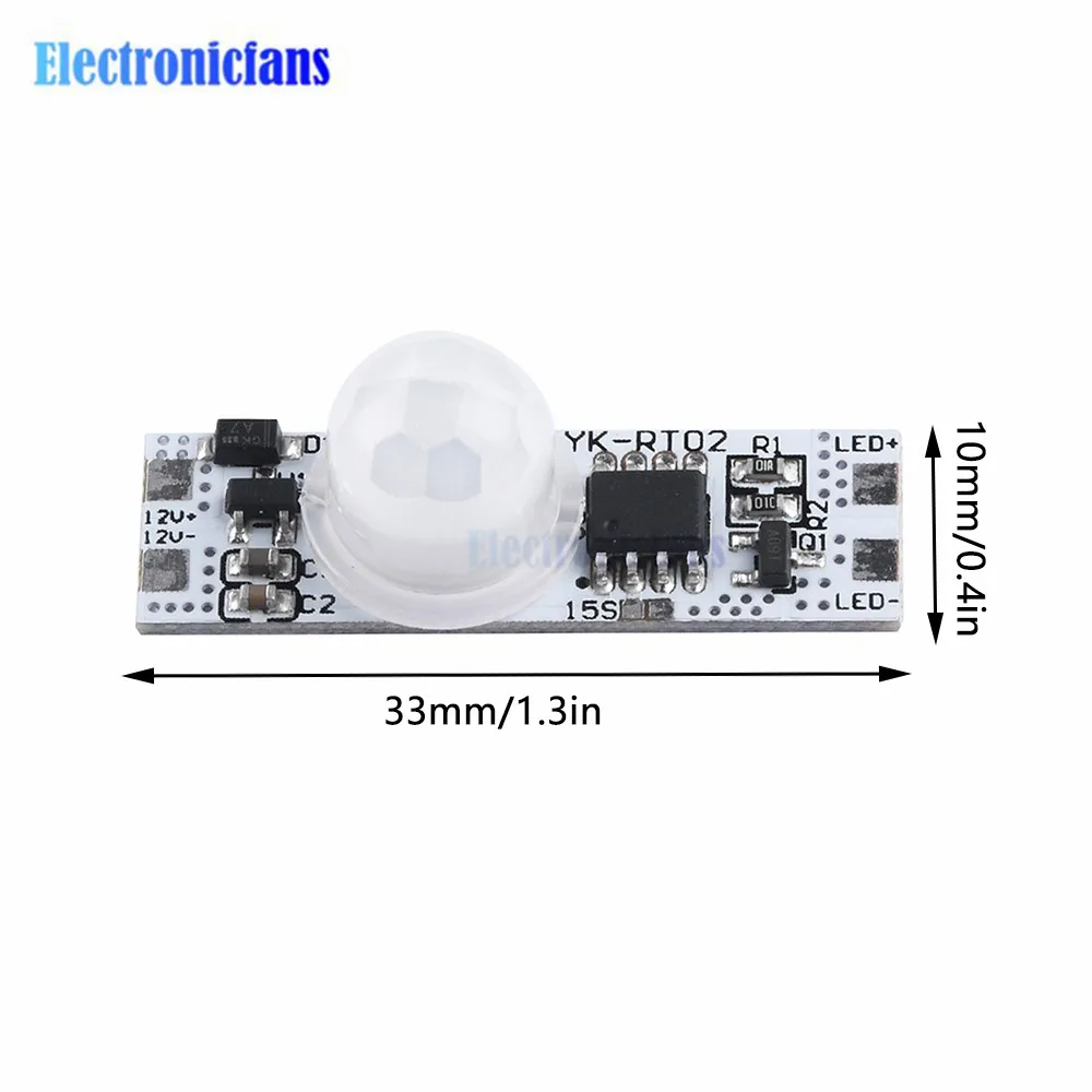 5/1pcs OuuZuu DC 12V 24V Ceiling PIR Motion Sensor Switch Module 3A IR Infrared Induction Body Sensor Detector Controller Switch