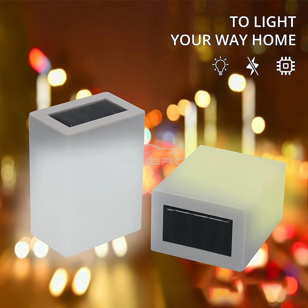 Lampada da parete per corridoio quadrato a luce notturna solare a LED Cortile esterno Parco Giardino Villa Prato Recinzione Grondaia Decorazione impermeabile per la casa