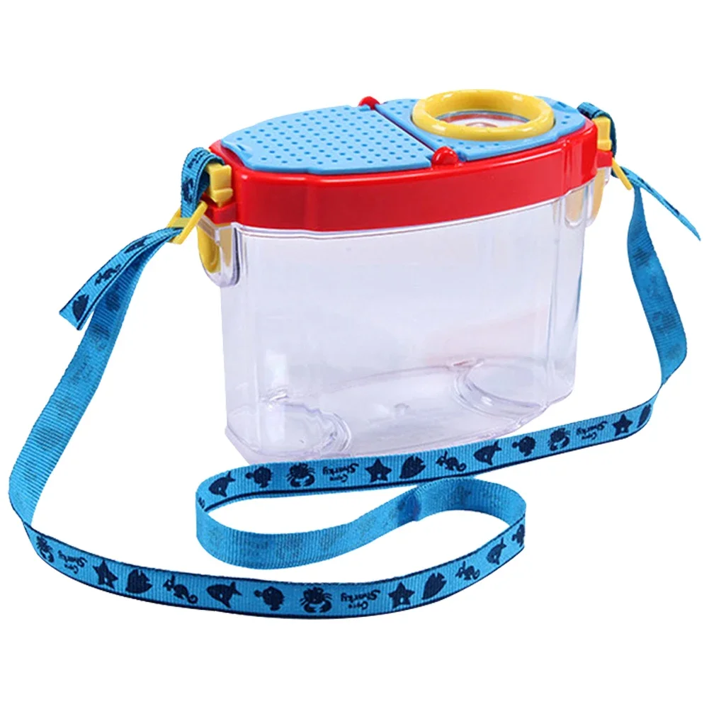 Viewer Outdoor Insect Box Portable Large Magnifier Bug Container with Lanyard/Lid/Air Holes/Magnifier for Kids/Child/Students