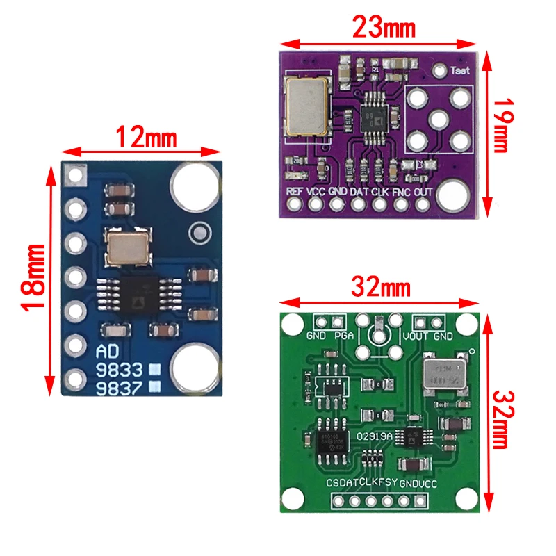 AD9833 Programmable Microprocessors Serial Interface Module Sine Square Wave DDS Signal Generator Module GY-9833