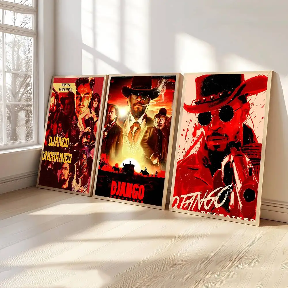 الفيلم الكلاسيكي D_Django U_Unchained Whitepaper ملصق HD جودة ملصق جدار الفن اللوحة غرفة الدراسة جدار ديكور #2