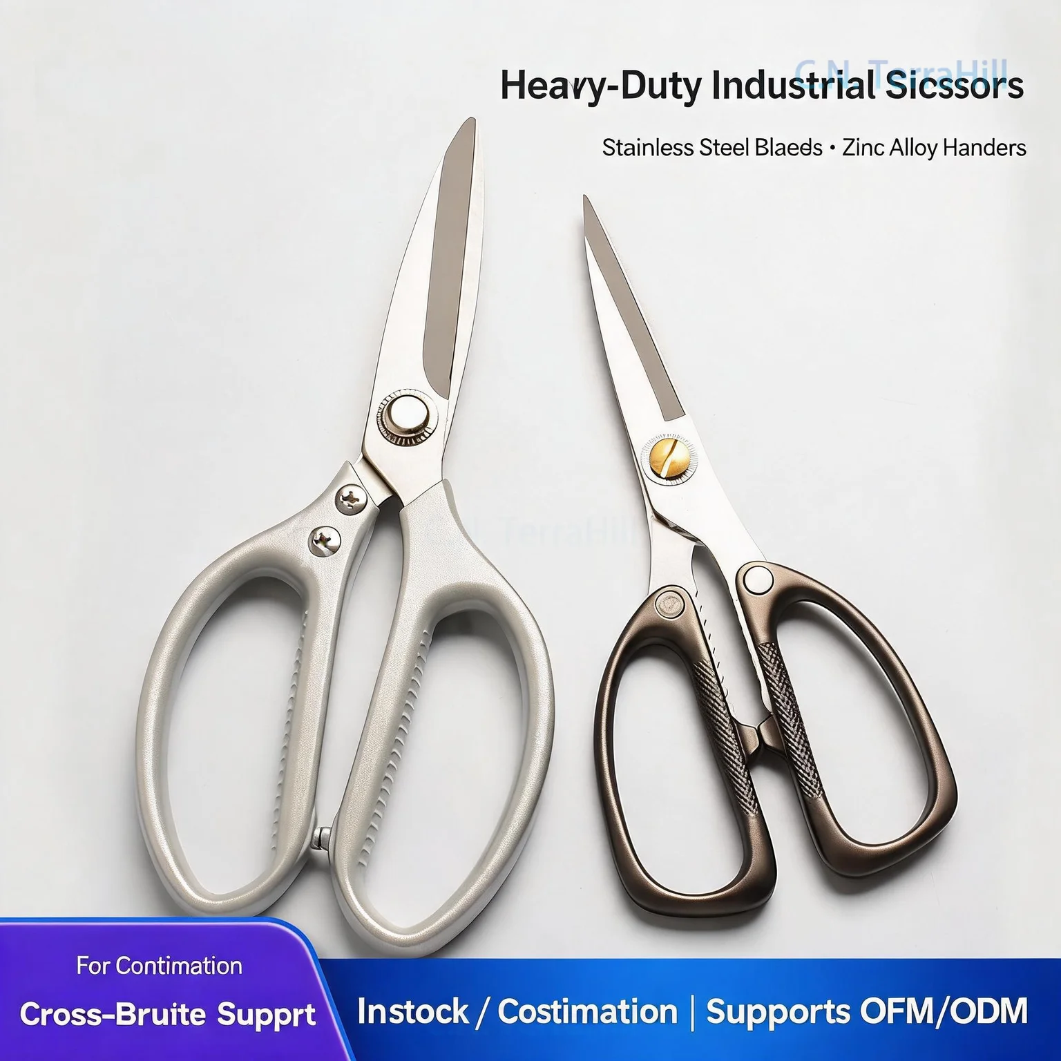 Industrial Scissors Heavy Duty Multi-purpose Stainless Steel Kitchen Household Sewing Craft Tools Large & Small Cutters