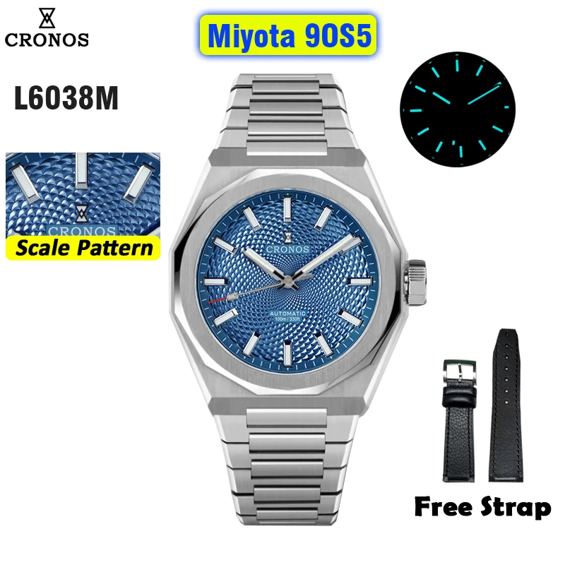 Reloj Cronos Automático 39mm Lujo Diver 10ATM