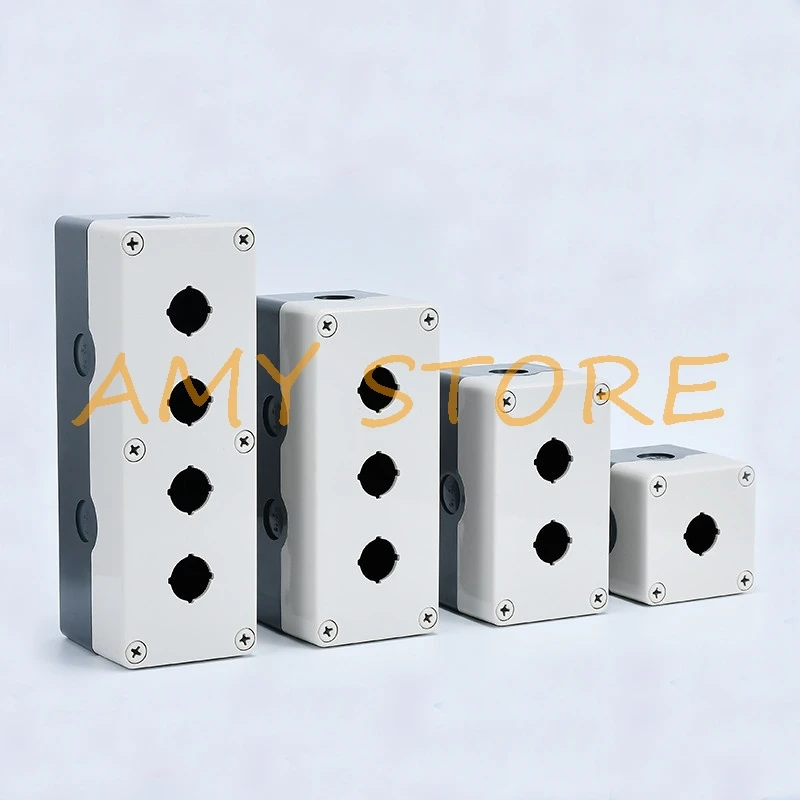 1Pc 22mm 1/2/3/4 Hole ABS Plastic Thicken Heighten PushButton Switch Box IP67 Waterproof Control Distribution Box Case