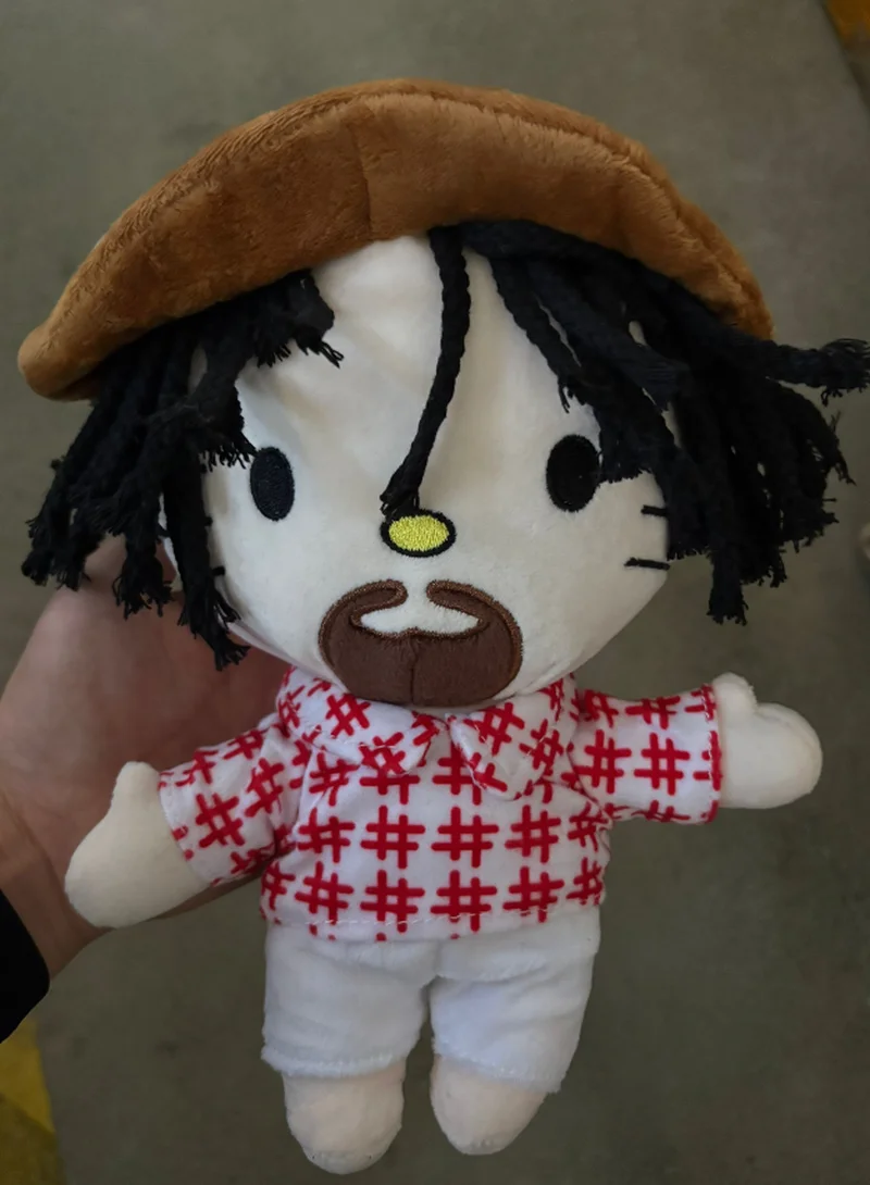 28cm Bad Bunny Peluche de juguete corazón rojo Animal relleno suave Peluche coleccionable personalizado Pp algodón ventilador regalo San Valentín conejito presente