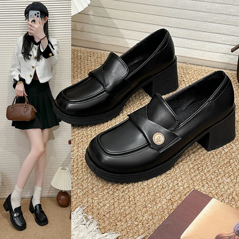 

Lolita Shoes Women Japanese Style Mary Jane Shoes Women Vintage Shallow High Heels Chunky Platform Shoes Cosplay Female Sandals