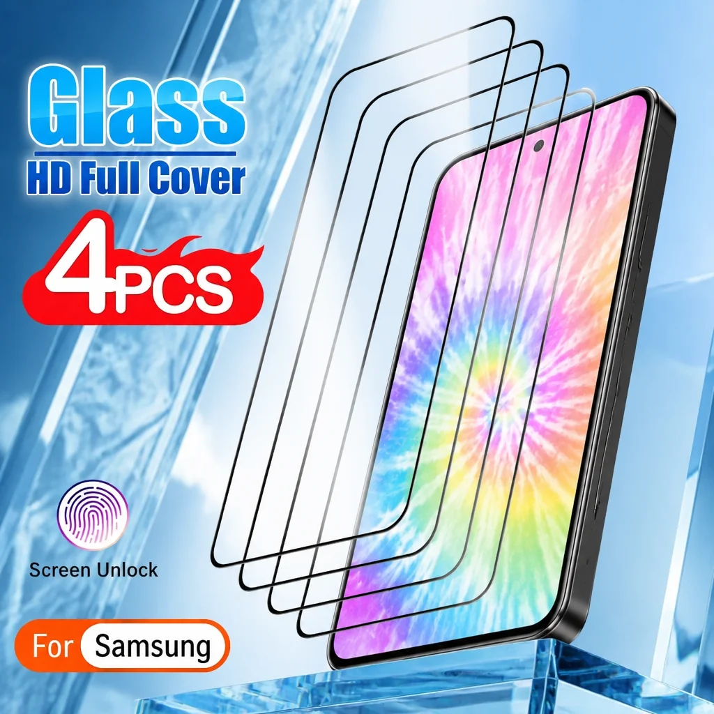 4PCS Tempered Glass Screen Protector For Samsung Galaxy S26 S25 S24 Ultra, S25 FE S22+ S23+ S21+ HD Clear Anti-Scratch