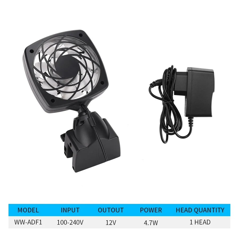 

Adjustable Angle Fish Tank Cooling Fan Single Head Energy Efficient Aquarium Chiller Fan Low Noise Quiet Fish Tank Cooler