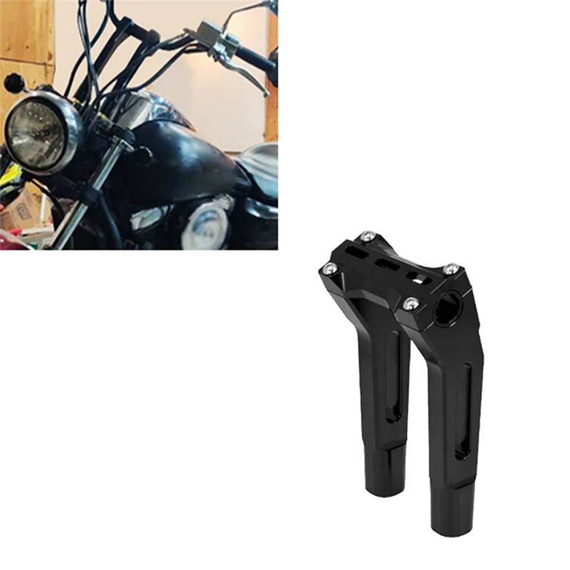 

Motorcycle 10 Inch Handlebar Clamp Riser Handle Bar Risers For Softail VRSC Sportster XL Dyna Bikes
