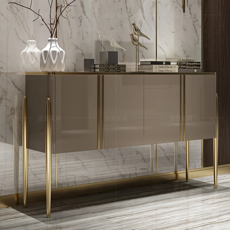 

Light luxury dining side cabinets Hong Kong-style postmodern entrance cabinets Simple Nordic American Hong Kong-style floor cabi
