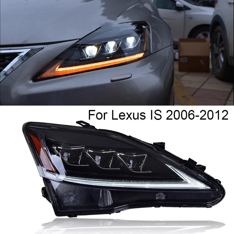 

Car Assembly For LEXUS IS250 Headlight IS350 IS300 2006-2012 IS220d/IS Headlamp F Clear Lamplight With Moving Turn Signal