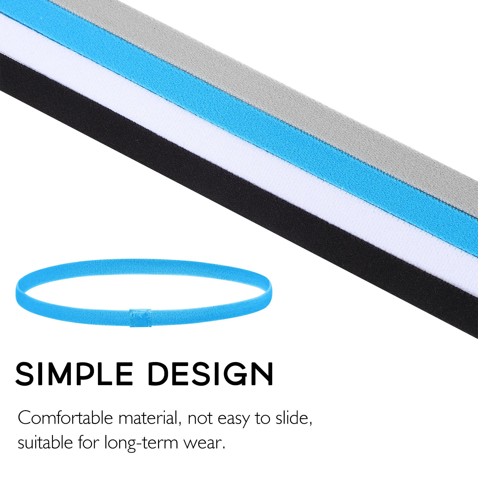 8 pezzi fasce sportive fasce sottili elastiche comode da donna fasce antiscivolo per yoga corsa allenamento fitness accessori per capelli