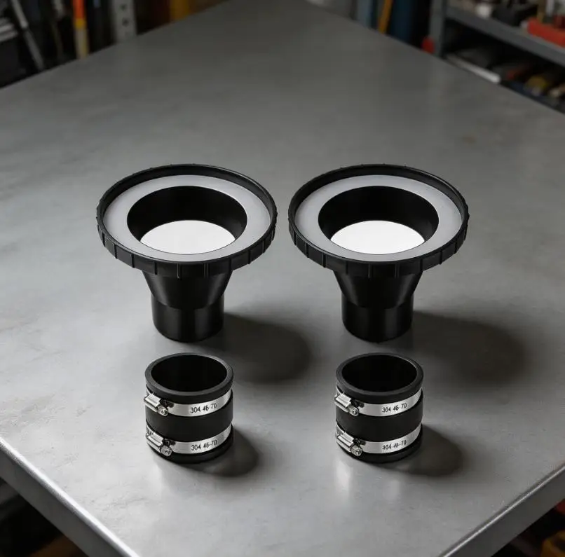 

Quick Connect Magnetic Dust Collection System 2-12 Inch Steel Rings And Rubber Couplers For Efficient Woodshop Vacuum Setup