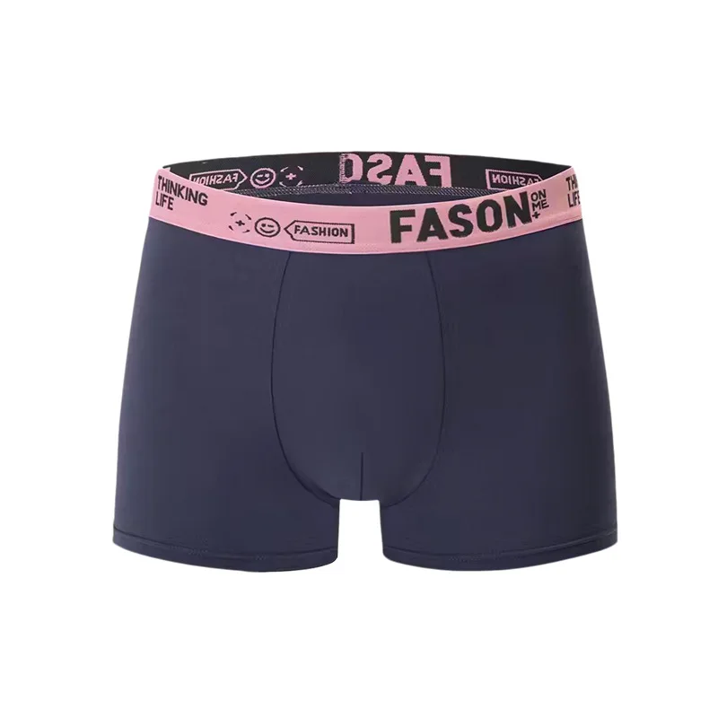 4/5/10pcs/set Men Boxer Briefs Solid Color Underwear Men Printed Letter Elastic Waist Soft Breathable Boxers Fashion Men Panties