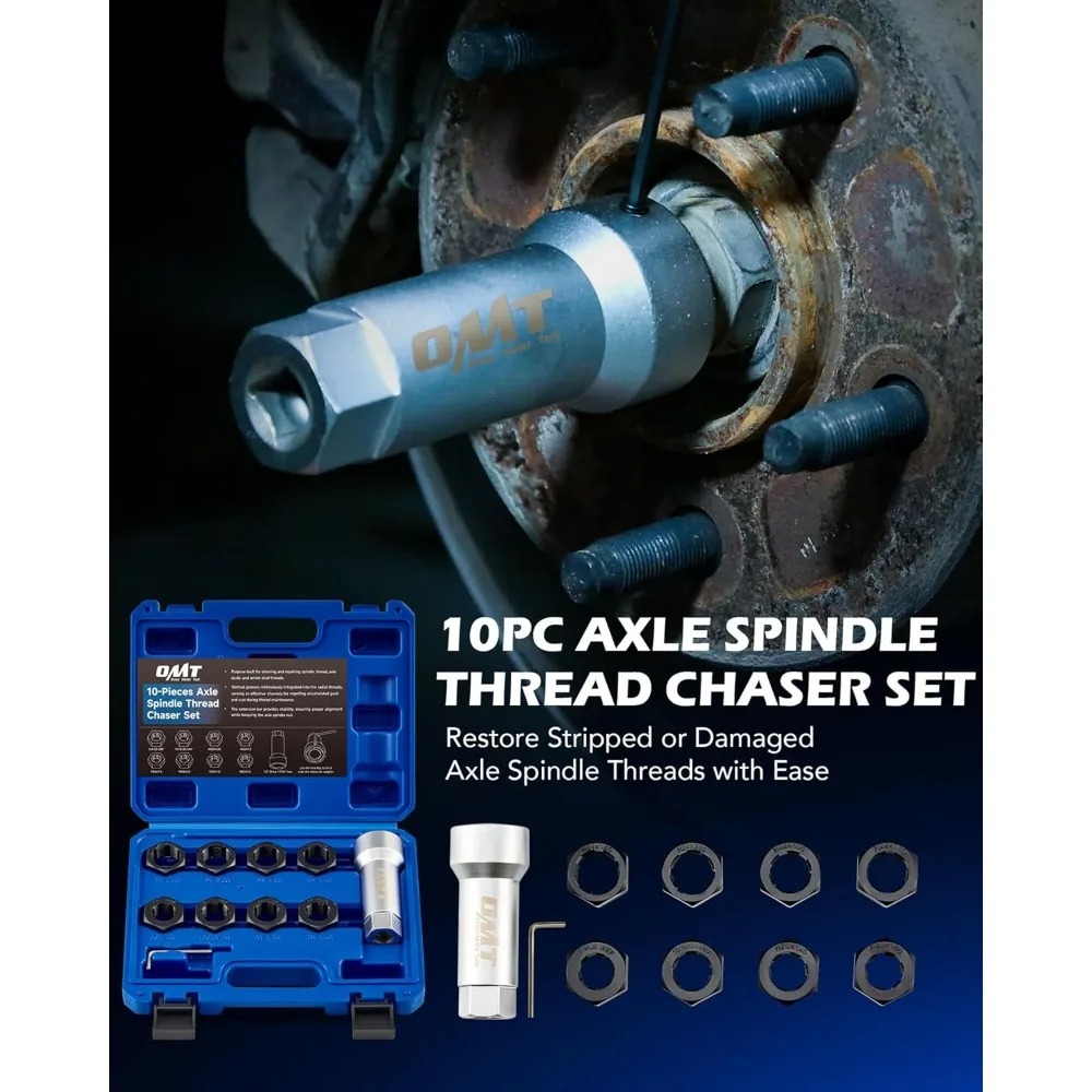 أوريون موتور تك 10 قطعة مجموعة خيوط المغزل المحور ، طقم تصليح خيط المحور مع 8 قوالب 1-1/16 شريط تمديد ، إعادة قارئ صامولة المحور ث