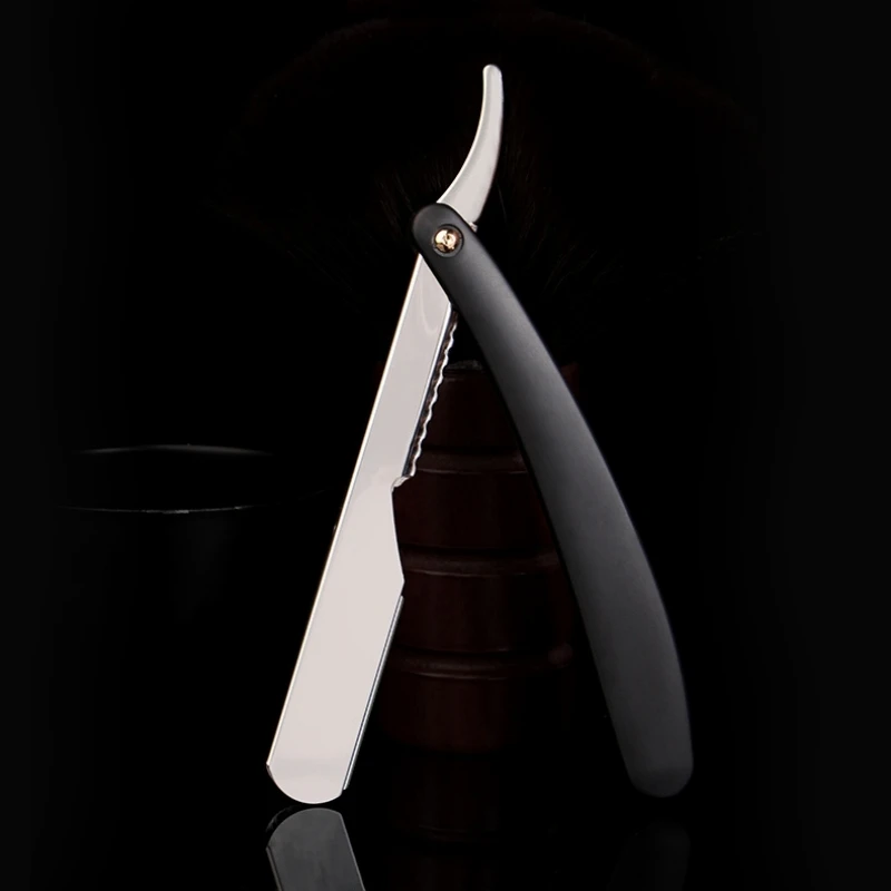 Manual Folding Shaver Portable Beard And Hair Trimmer Stainless Steel Straight Edge Razor Barber Shop Eyebrow Trimming Knife