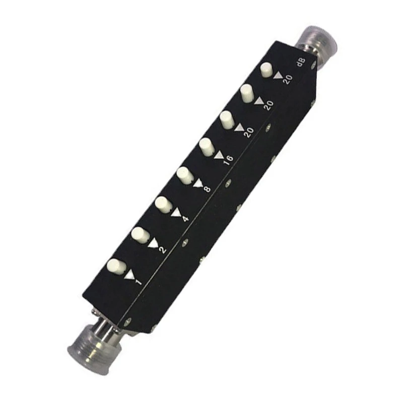 RF POWER Stepped Variable Key ปุ่มกดขั้นตอน Attenuator อุปกรณ์เสริม RF N-F 5W 3Ghz 90DB