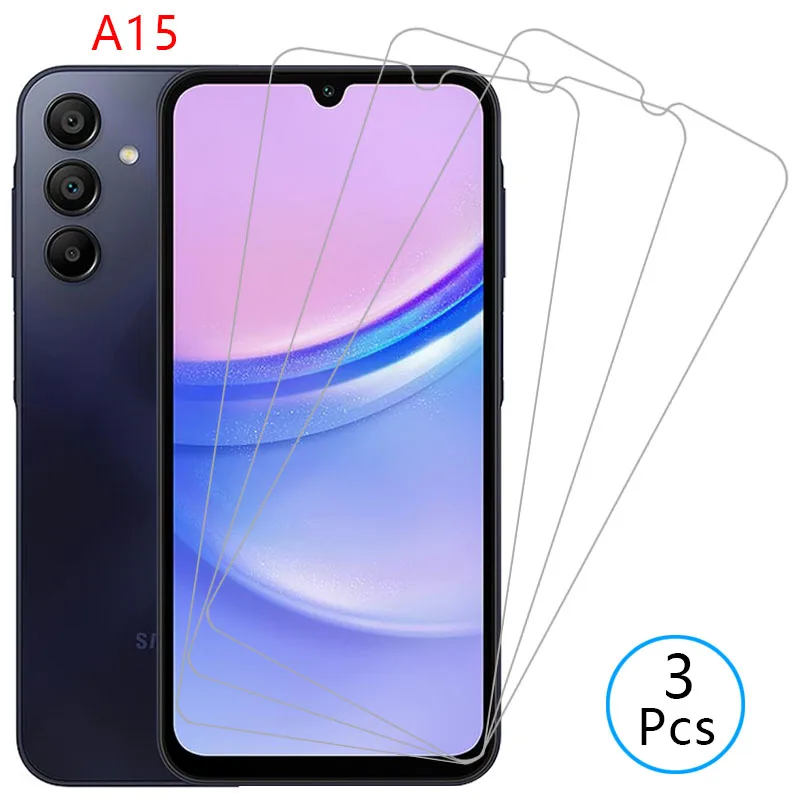 protective tempered glass for samsung galaxy a15 4g 5g screen protector on samsunga15 galaxya15 a 15 15a phone film galxy galax