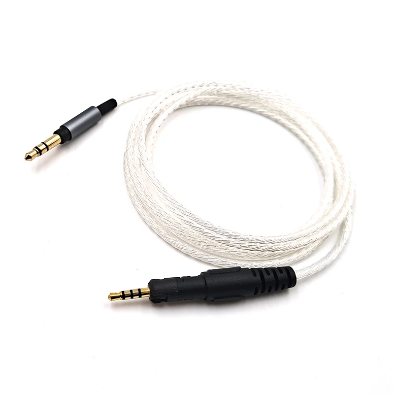 For Audio Technica  ATH-M40X M50X M60X M70X Sennheiser HD2.30 HD560S Earphone Replaceable 3.5mm to 2.5mm Silver Plated Cable