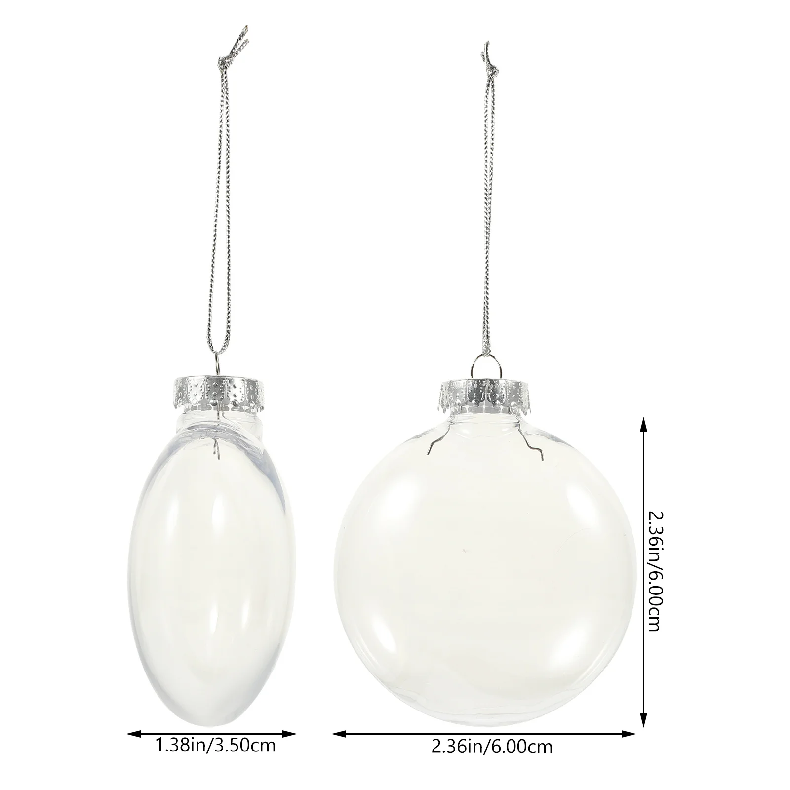 10 قطعة من الحلي الكروية البلاستيكية الشفافة القابلة للتعبئة زينة عيد الميلاد للحرف اليدوية شجرة الحلي الحلوى علب الهدايا لوازم حفلات عيد الميلاد