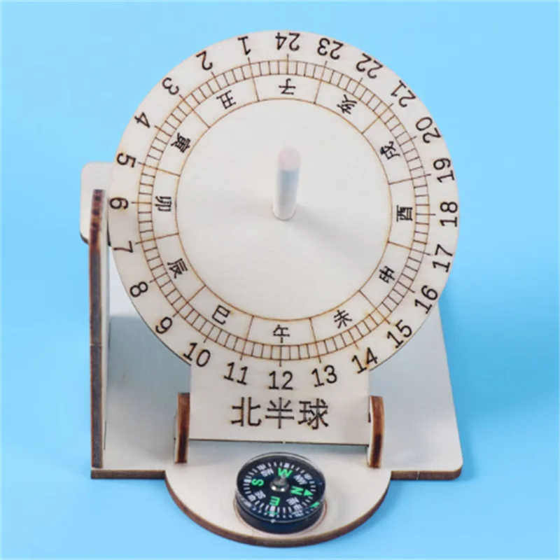 Sundial modelo de tecnología, pequeño fabricante de Material de bricolaje, reloj Solar casero, equipo Experimental de ciencia, departamento,