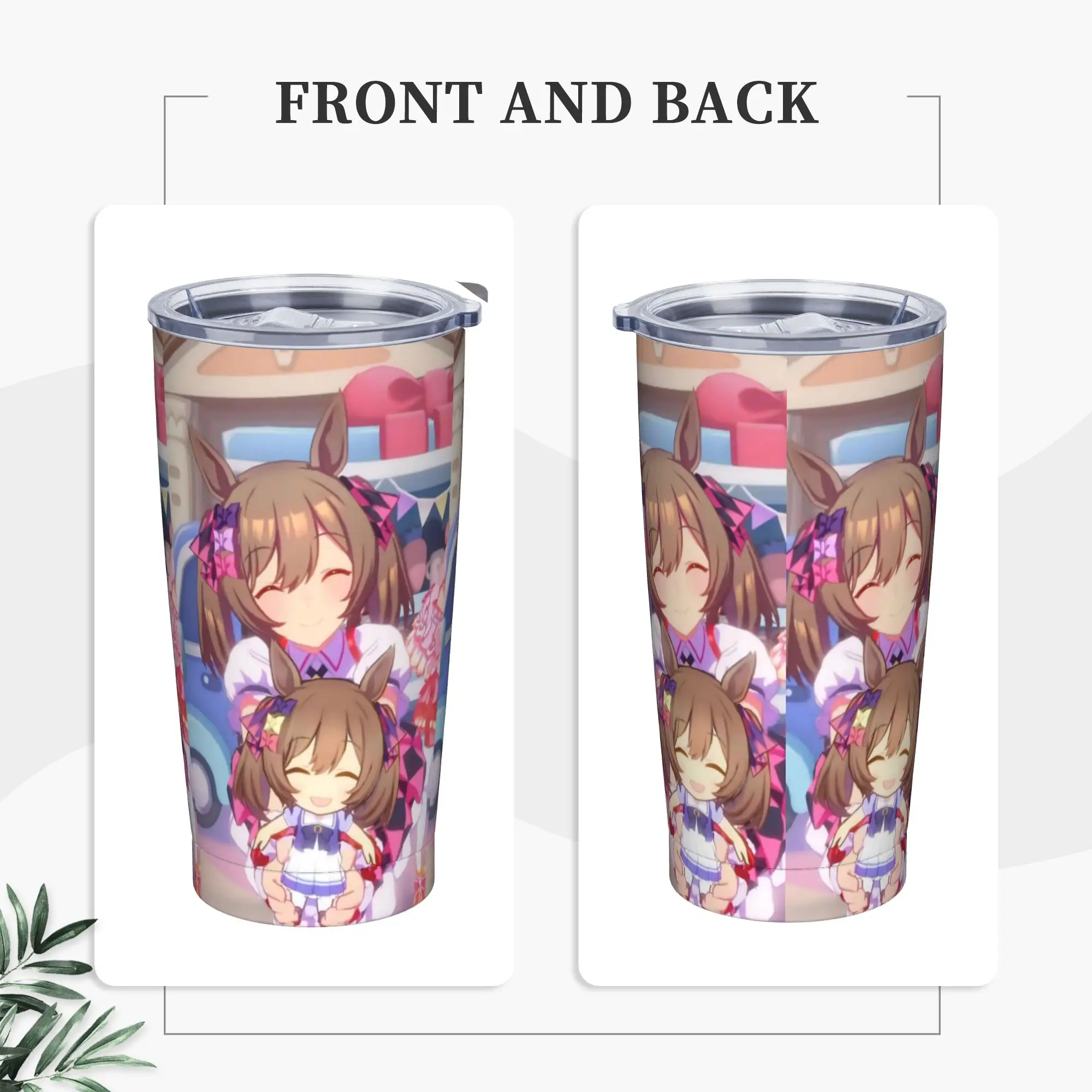 Stainless Steel Tumbler Umamusume Pretty Derby Cartoon Thermal Mug  Leakproof Cold Drink Mugs Cup Camping Water Bottle