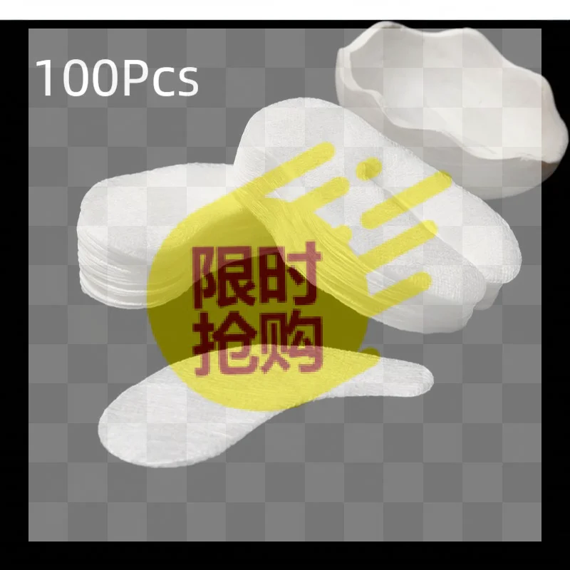 【HBA】100Pcs Eye Paper Mask Skin Care Tools Disposable Eye Mask DIY Natural Cotton Eye Paper Women Essential Product
