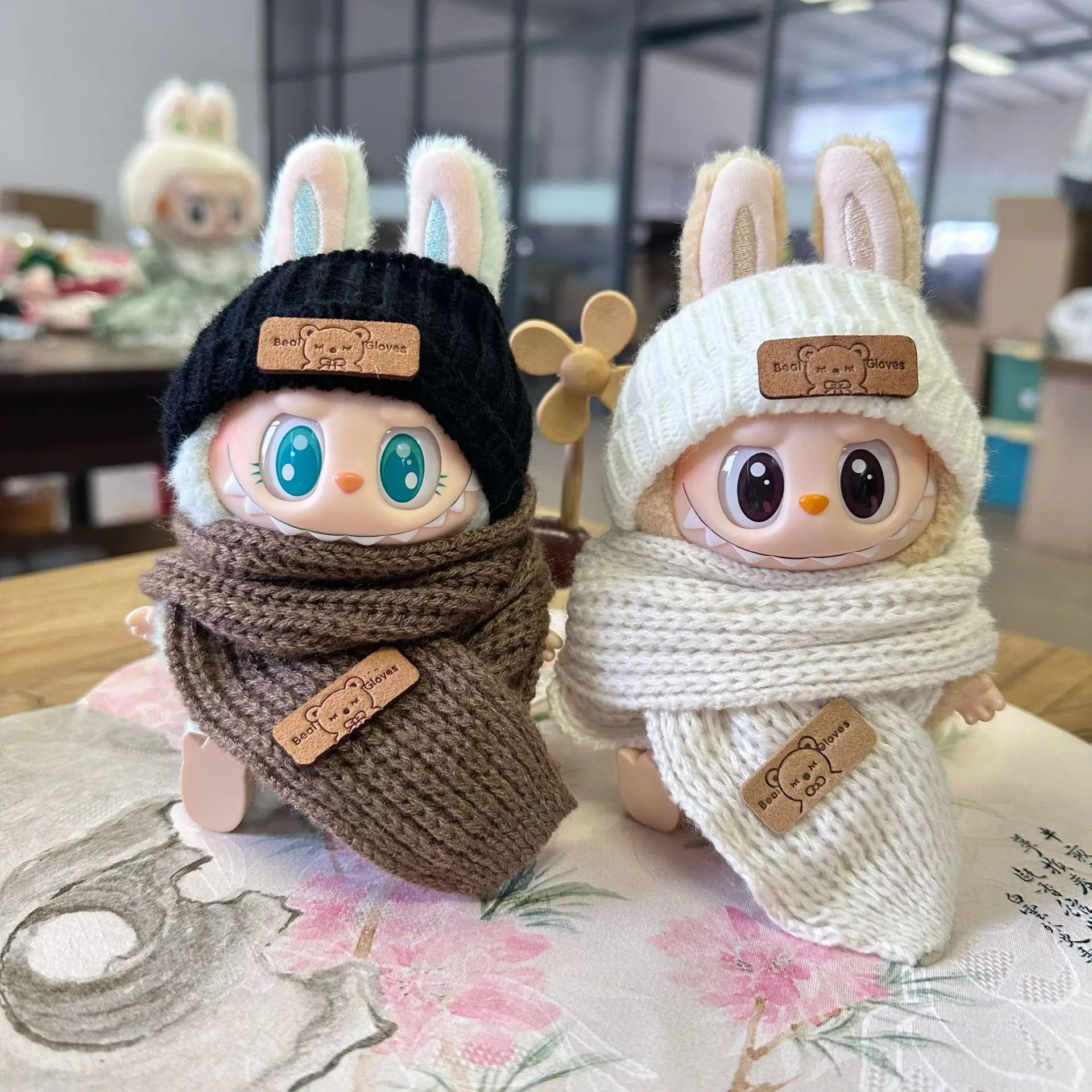 

17cm Labubu I II Idol Dolls Scarf Hat Suits Clothing Plush Doll'S Clothes Outfit Accessories For Korea Kpop Exo Sitting Party