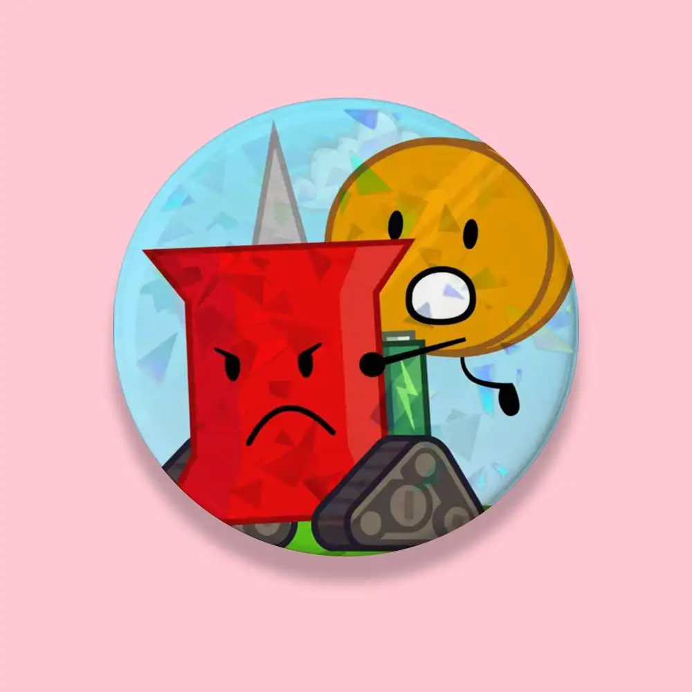 Battle for Dream Island 32 58mm Anime Handmade Round Brooch Exquisit Enamel Lapel Pins for Gift Clothes Hat Backpack Accessorie