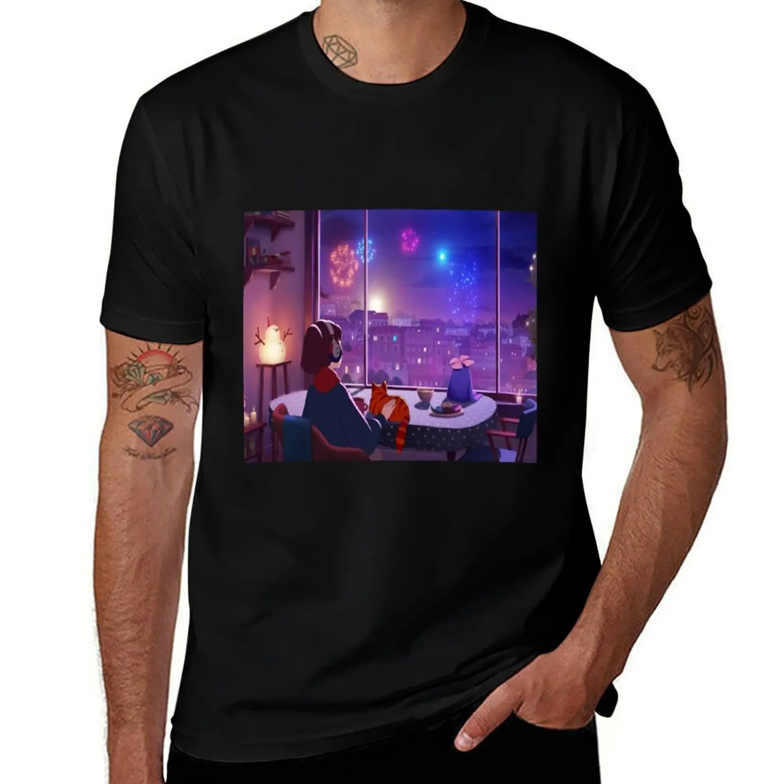 Lofi Aesthetic - Lofi Music T-Shirt cute tops anime t shirts rapper graphic tees mens t shirts top quality