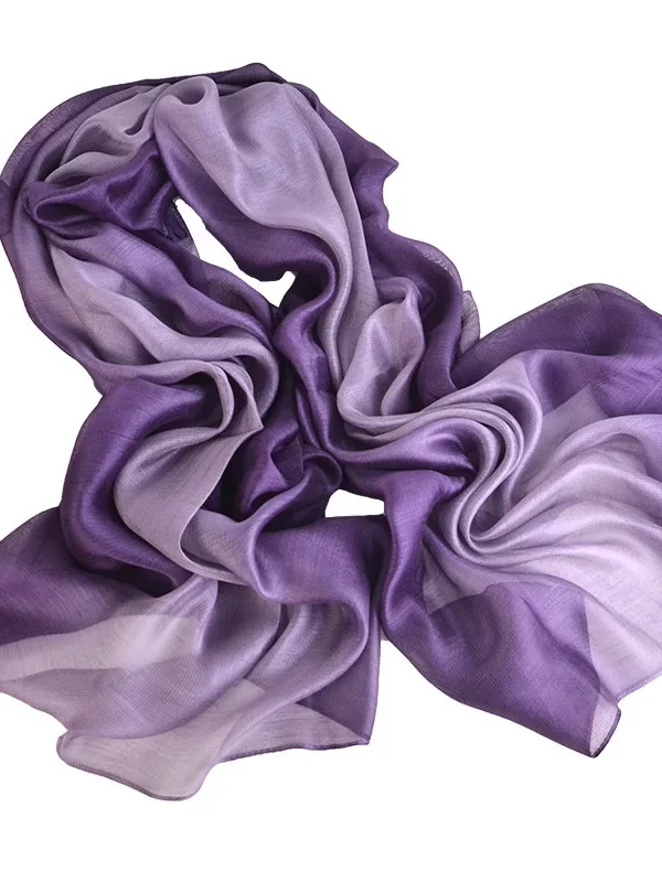 Multifunctionele Vrouwen Gradiënt Zijde Satijn Haar Sjaal Mode Halsdoek Vrouwelijke Haarbanden Hoofdband Haar Ornament Vrouwelijke Tas Sjaals