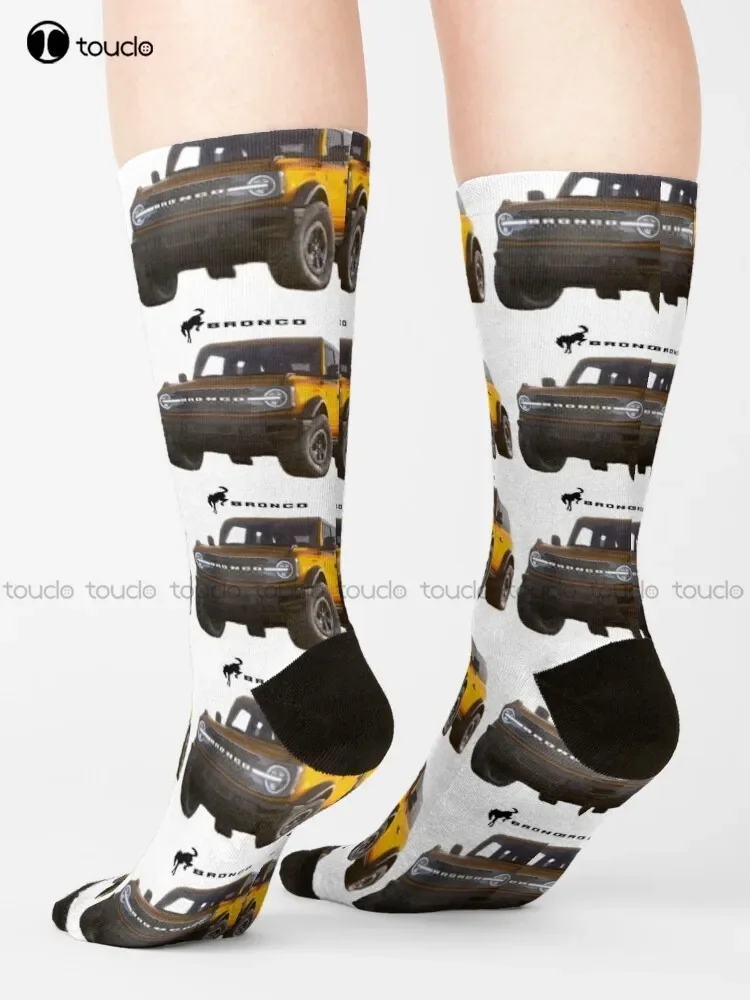 For Bronco 2021 Off Road Car Outdoor Outdoors Socks Women Halloween Socks Unisex Adult Teen Youth Socks Christmas Gift Custom