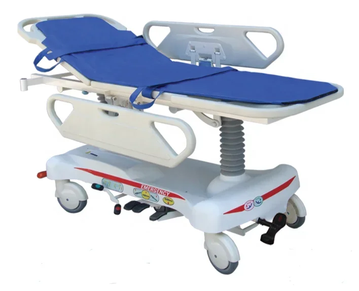 Stainless Steel Adjustable Transfer Stretcher Vehicle Multi-functional ABS Patient First Aid Transportation Vehicle