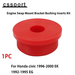 1PC Red Engine Swap Mount Bracket Bushing Inserts Kit Polyurethane For Honda civic 1996-2000 EK and 1992-1995 EG EM-1006