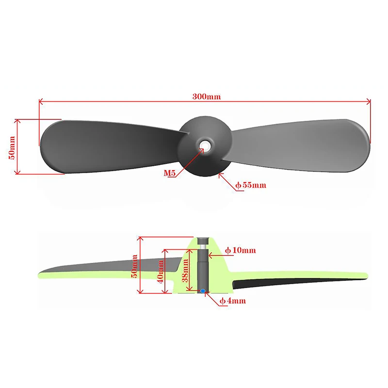 Kayak Prop Replacement Watercraft Propeller Blade Propeller Blades (for Motors, Pedals, Etc.) image 6